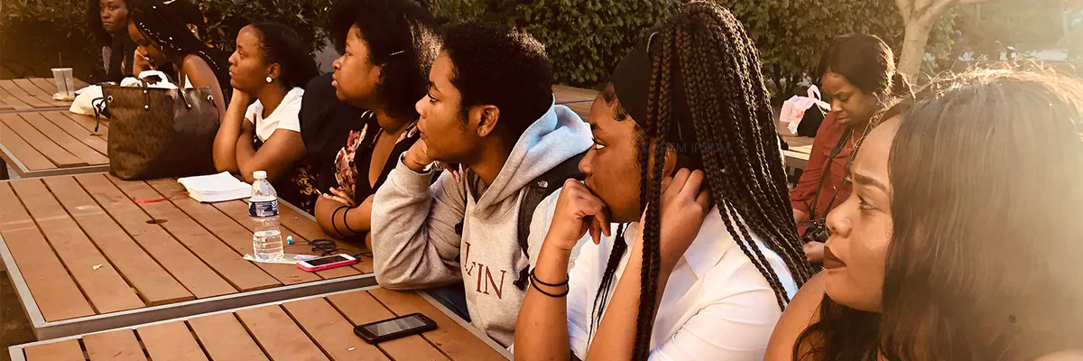 Students gathered for campus fellowship.